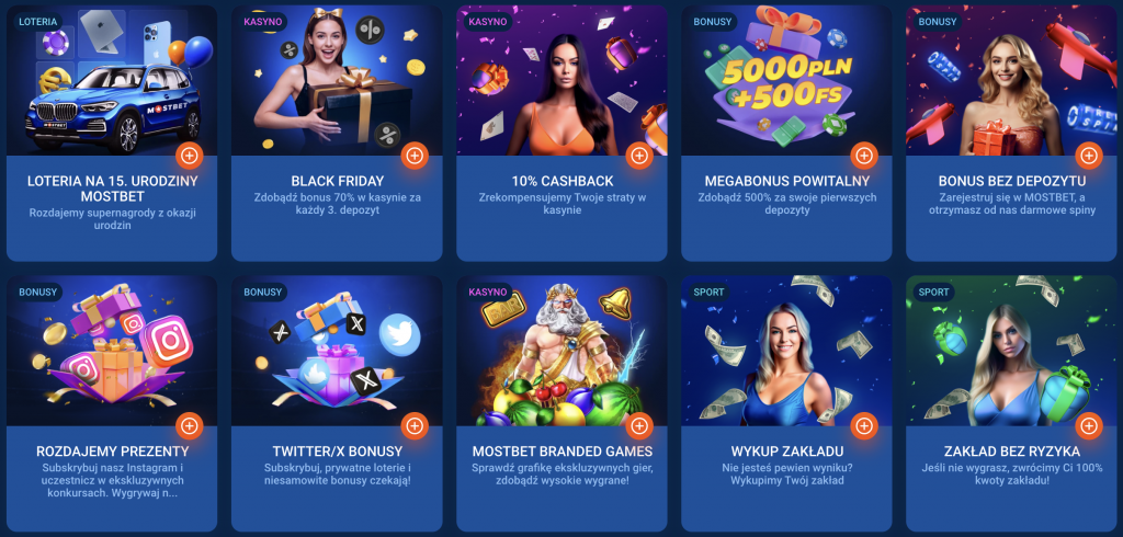 Bonusy MostBet: Atrakcyjne oferty dla graczy